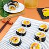 Portable Sushi Roller Mat with Plastic Rice Curtain - White Sushi Making Tool for Home & Picnics, Sushi Making Supplies