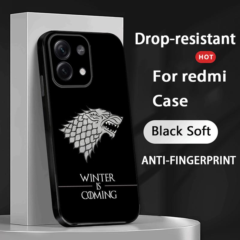 G-game of T-thrones Fashion Poster Logo Phone Case For Redmi Note 14 13 12 11 Pro Plus S 5G 14C A3 Soft Black Phone Cover