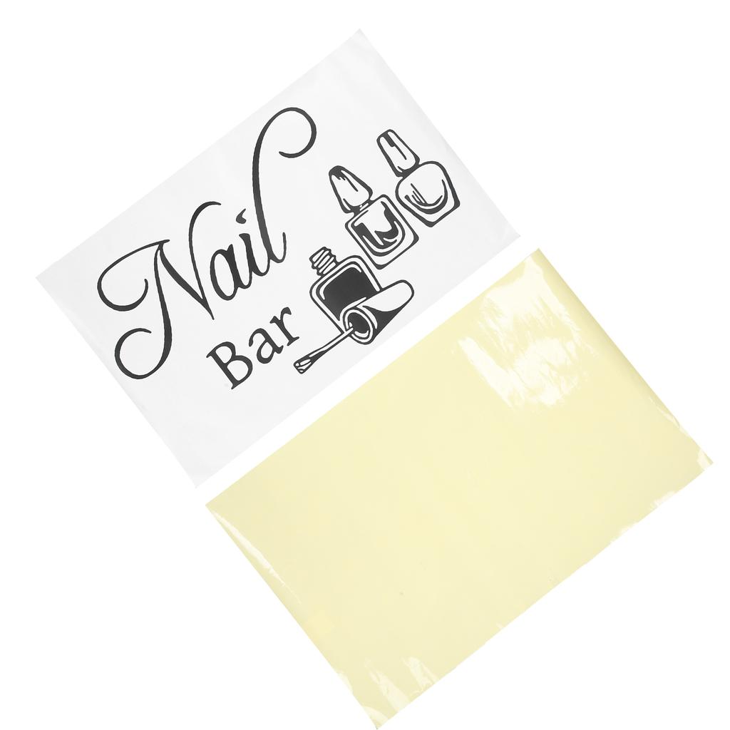 SelfAdhesive Nail Salon Wall Shop Window Sticker Nail Art Manicure Decoration Sticker