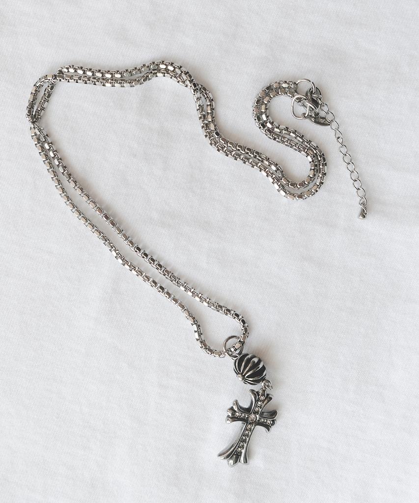 Nakedblood [Handmade] Silver Cult Cross Necklace