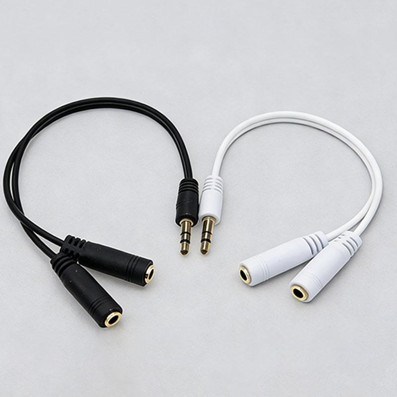 1PCS Headphone Splitter 3.5mm Extension Cable Audio Stereo Y Splitter (Hi-Fi Sound) 3.5mm Male To 2 Ports 3.5mm Female Spliter