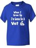 When I Grow Up Be Vet T-Shirt Girls Boys Kids Funny Gift Sizes 1-13 Years