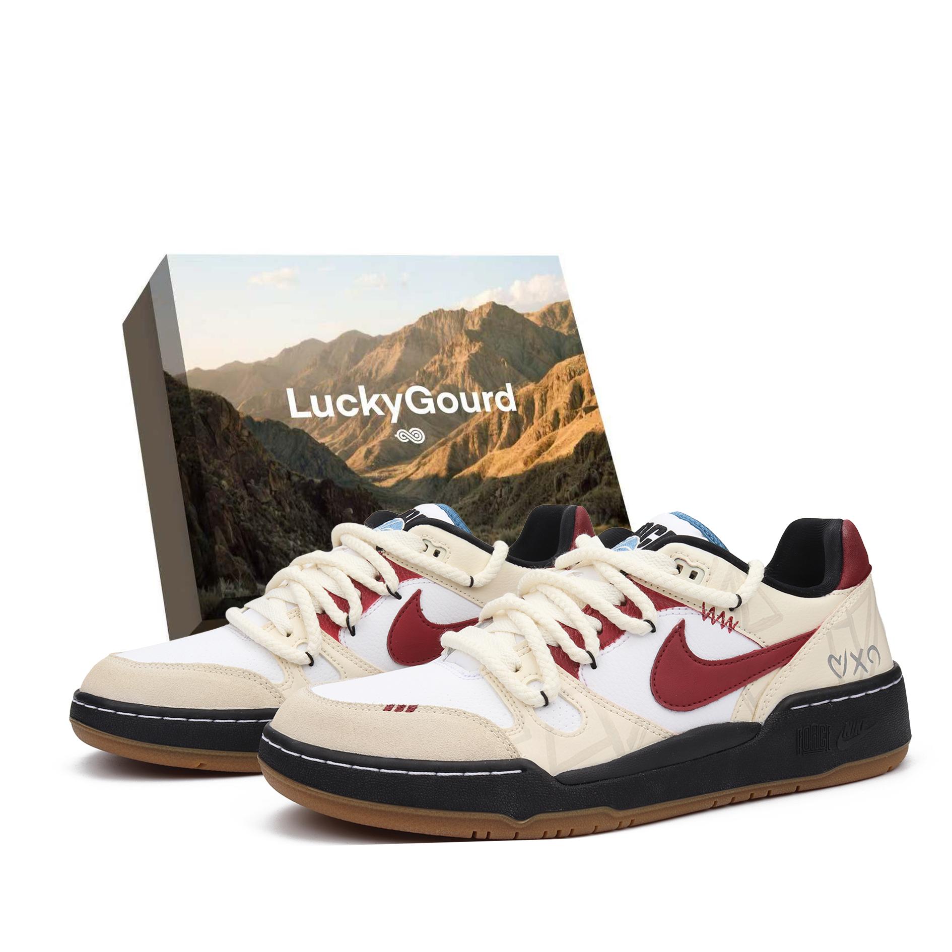 

Nike Full Force Romantic Code Abrasion Resistant Low top Skateboard Shoes Men s Ecru HJ7262-100(Team900--SBOX) 41