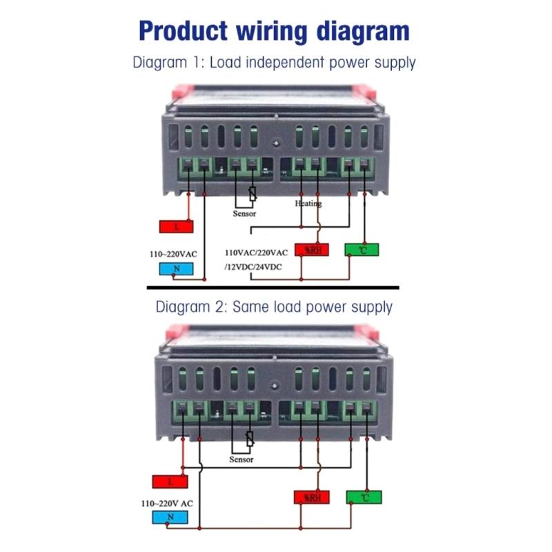 Çift LCD Termostat Sıcaklık Nem Kontrolü STC-3028 Termometre Higrometre Kuluçka Makinesi Kontrol Cihazı 12V/24V/110V-220V