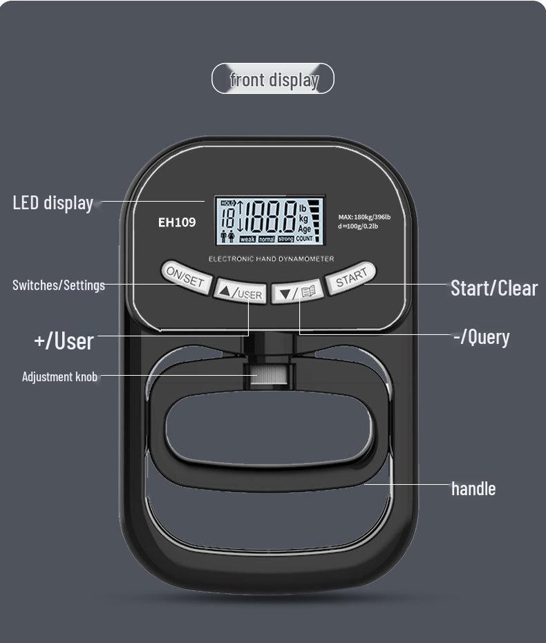 Electronic Grip Dynamometer for Student Strength Testing and Training