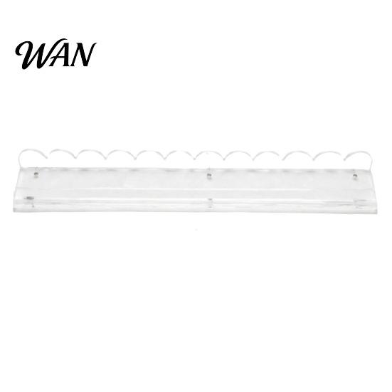 Mahjong Tile Rack with Detachable Magnetic Pusher, Scalloped Acrylic Mah Jongg Holder & Pusher Set, American Accessories Display