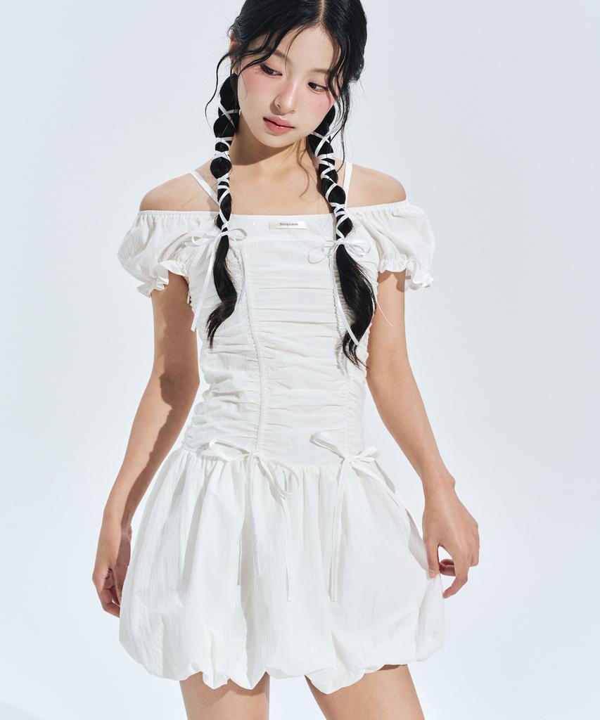 Zero Planet Bella Smoking Balloon Dress White