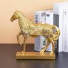 Gilded Horse Desk Ornament: Chinese Style Home Decor
