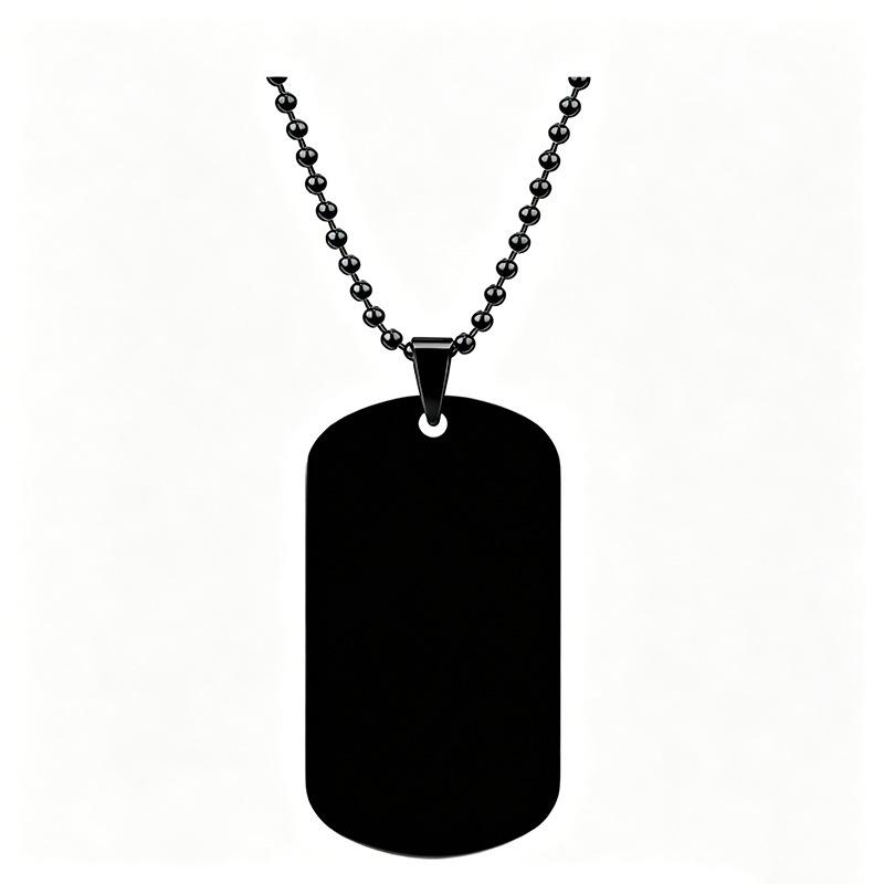 Round Bead Stainless Steel Necklace with Custom Engraving – Ideal Birthday Gift
