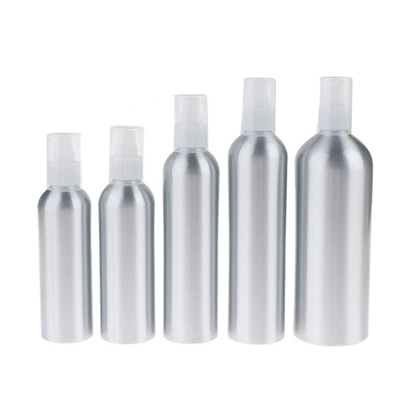 30-150-500Ml Aluminum Liquid Bottle Portable Lotion Dispenser Empty Container Refillable With Full Cover Cap For Cosmetics