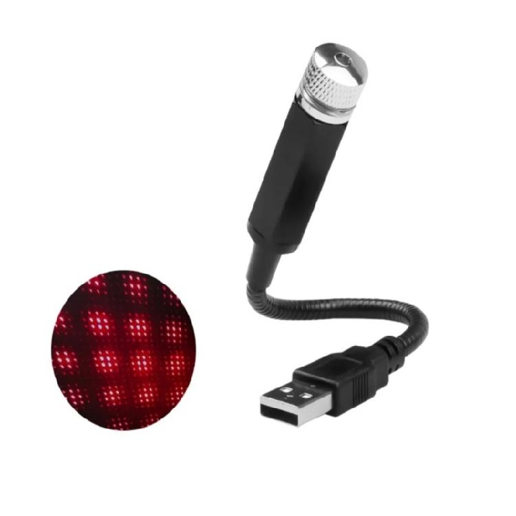 

Atmosphere Starry Lamp USB Powered Car Decorative Lamp 360 Degree Adjustable for Car Roof for Room Ceiling красный