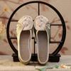 [Sandalwood] 2025 Summer New Old Beijing Cloth Shoes Temperament Simple Cheongsam with Shoes Ethnic Style Embroidered Shoes