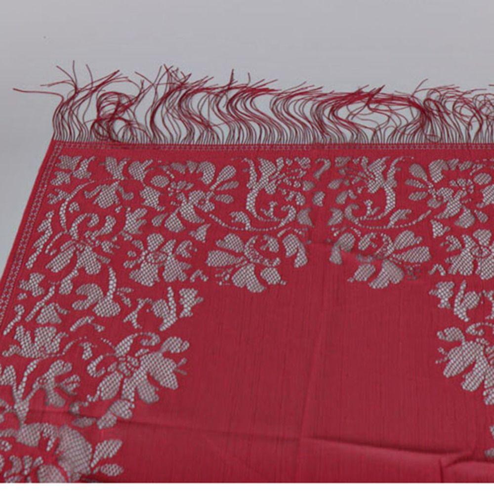 Breathable Hollow Women Lace Shawl Tassel Mesh Yarn Summer Wraps Shawl Comfortable Hijab Cover Wedding Shawl