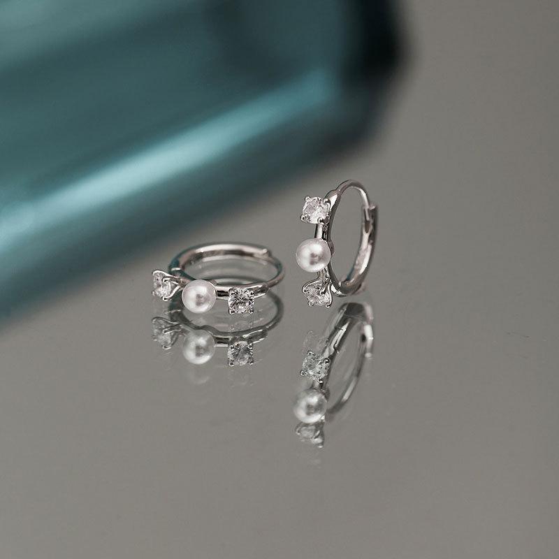 Perłowe Kolczyki Delikatny Wiatr dla Kobiet, Modne Lekkie Luksusowe Retro Francuskie Kolczyki Wykwintne Wszechstronne Nausznice Modne