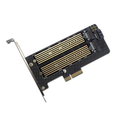 M.2 NVME Hard Disk Adapter Double SSDs Expansion Card Supports M Key B Key SSDs To PCIE Converters NVME Card