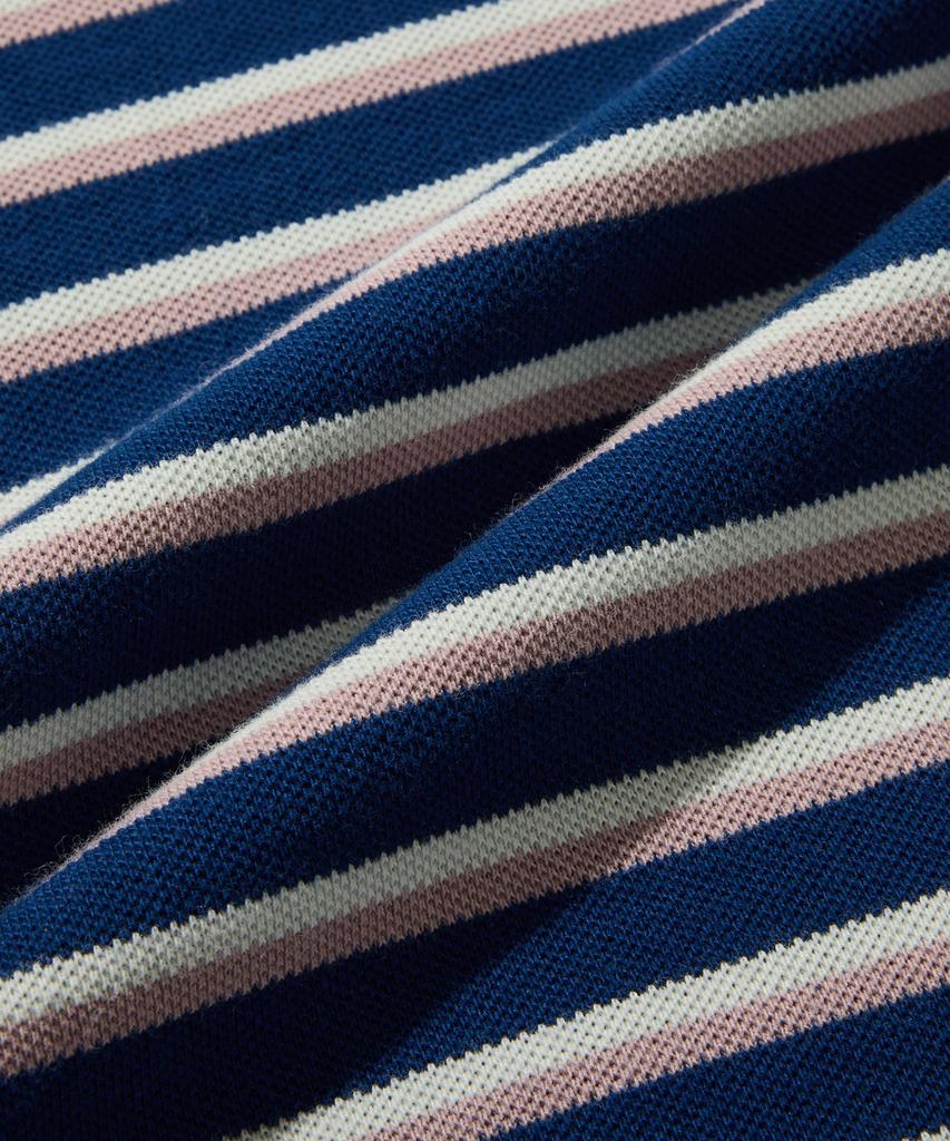 STCO Diems Striped Pattern Short Sleeve Rugby T-Shirt_Blue (Oversized)_Dtsxb63Ctl