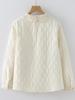Women's Retro Lace Trim Jacquard Long Sleeve Quilted Shirt - Winter 2025 Edition