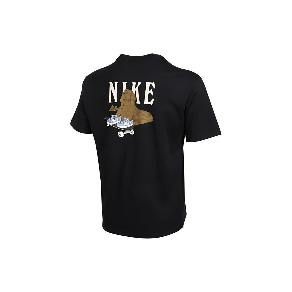 Nike Sphinx Print Skateboard Sneakers And Round Neck T-Shirt Men Sneaker, Tops Black DD8914-010