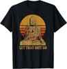Lass diesen Mist los Buddha Vintage T-Shirt Kurzarm Rundhals Lockerer Schnitt Streetwear für Männer und Frauen