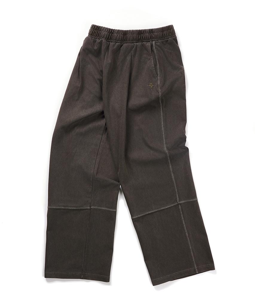 GAKKAI UNIONS Cut-Out Pigment Wide Sweatpants Brown