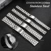 Stainless Steel Watch Band Bracelet 12mm 14mm 16mm 18mm 20mm 22mm 24mm Women Men Metal Wristband Replacement Strap Universal