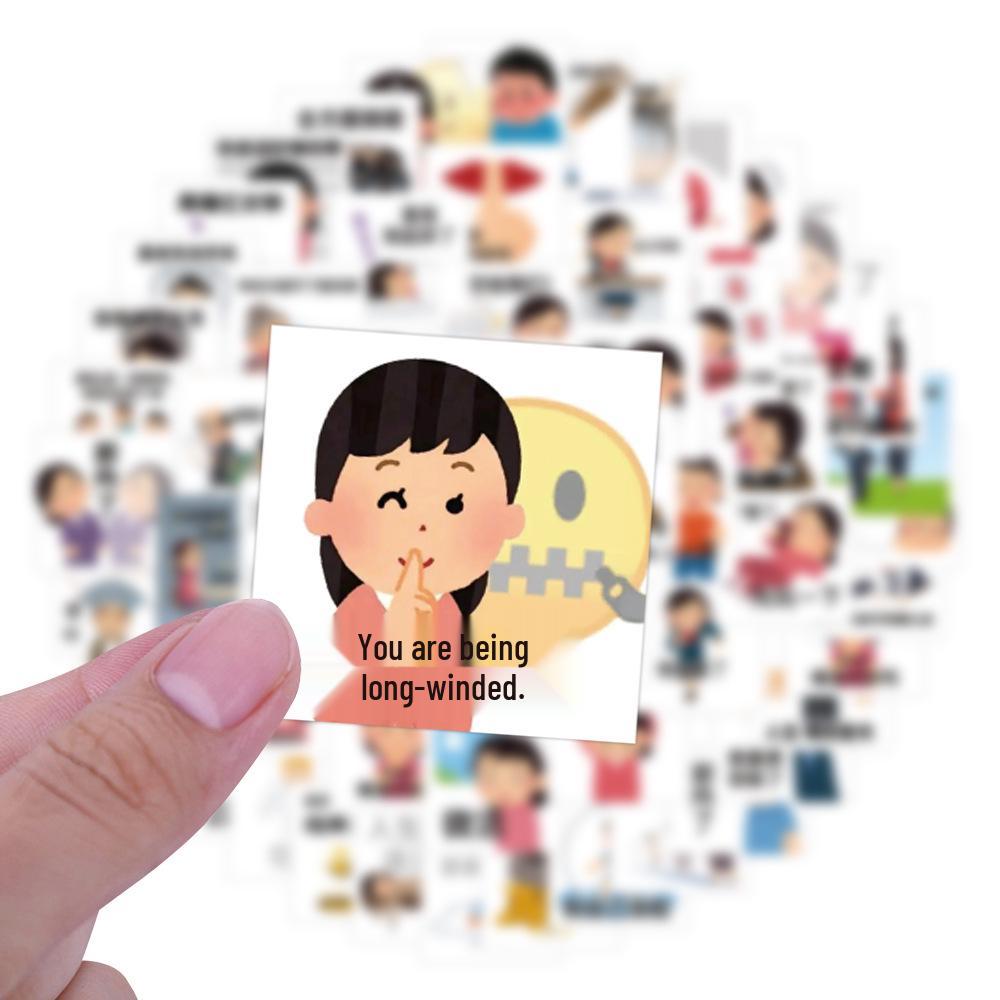 80pcs Cute Unlucky Emoji Stickers for Journals, DIY, Phones, and Laptops