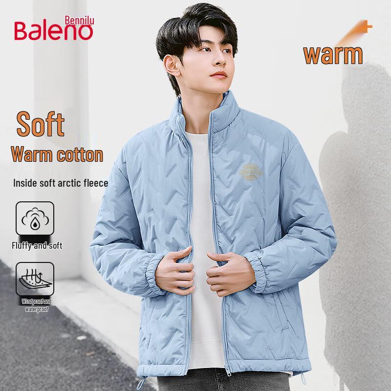 Baleno Men's American Casual Stand Collar Padded Jacket
