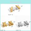 Style Fat X Shape Stainless Steel Earrings For Women Fashion