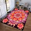 Bohemian Mandala Pattern Carpet with Pink Floral Design, Home Decor Suitable for use as an anti-slip for living room bedroom sofas
