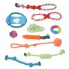 10 pz Giocattolo in Corda di Cotone per Animali Domestici Interattivo Colorato Giocattolo da Masticare Molar per Cucciolo Cane Medio Grande