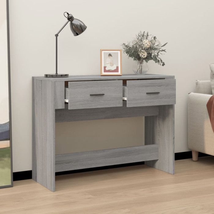 Console - VIDAXL - Sonoma - Bois - Gris - 100 x 39 x 75 cm