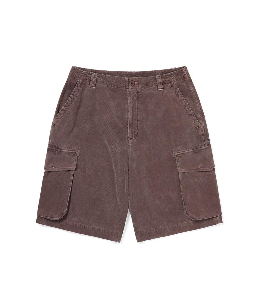 THISISNEVERTHAT Overdyed Corduroy Cargo Short Burgundy