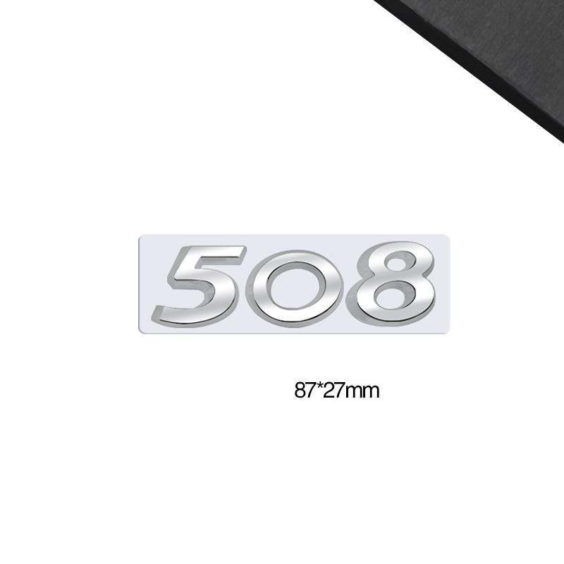 3D-Styling Für RCZ 407 408 508 2008 3008 4008 5008 107 WMBD6 Metall-Emblem Auto-Buchstaben Heckklappen-Aufkleber Abzeichen Auto-Zubehör