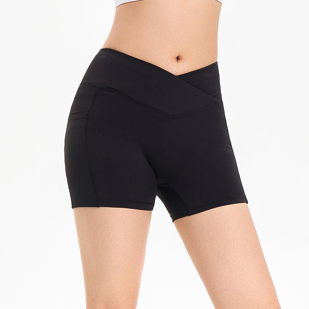 Cloud-Feel Women's High-Waisted Yoga Shorts: Three-Quarter Length, Butt-Lifting, Quick-Dry Fitness Pants for Running and Pilates.