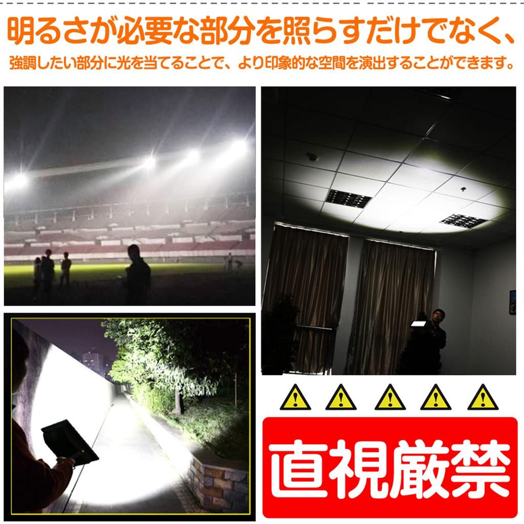 Good Goods LDJ-50H 50W 7020LM Waterproof Slim Floodlight with 40° Narrow Angle, IP66 Waterproof, Outdoor Lighting, Work Light, 100V Compatible, High