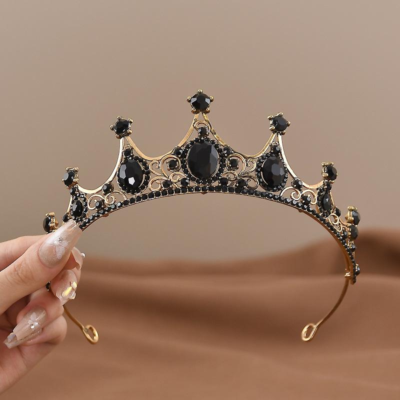 Elegant Crystal Alloy Princess Crown Wedding & Birthday Hair Accessory