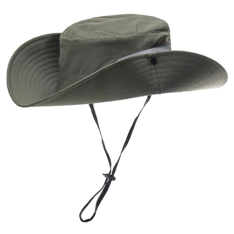 New men's and women's outdoor sun hat ponytail hole bucket hat sun protection sun hat outdoor hiking hat