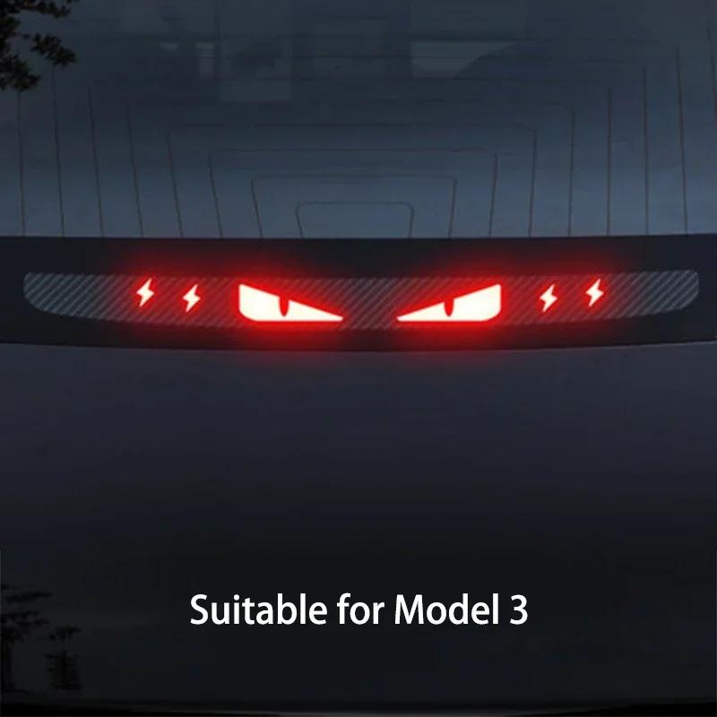 Glow-in-the-dark Stickers Halloween Accepts Custom Stickers Tesla Model 3 Y High Brake Acrylic Projection Panel Top Taillight