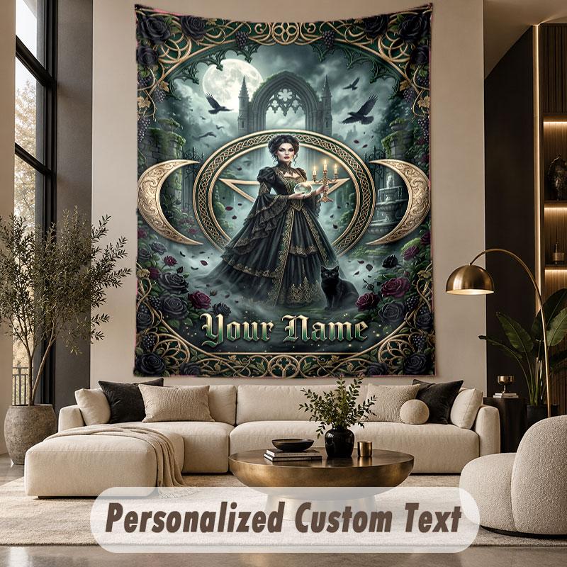 Fantasy Magic (117) Theme Custom Tapestry Personalized Custom Name Text Wall Hanging Tapestry Home Decor Background Cloth