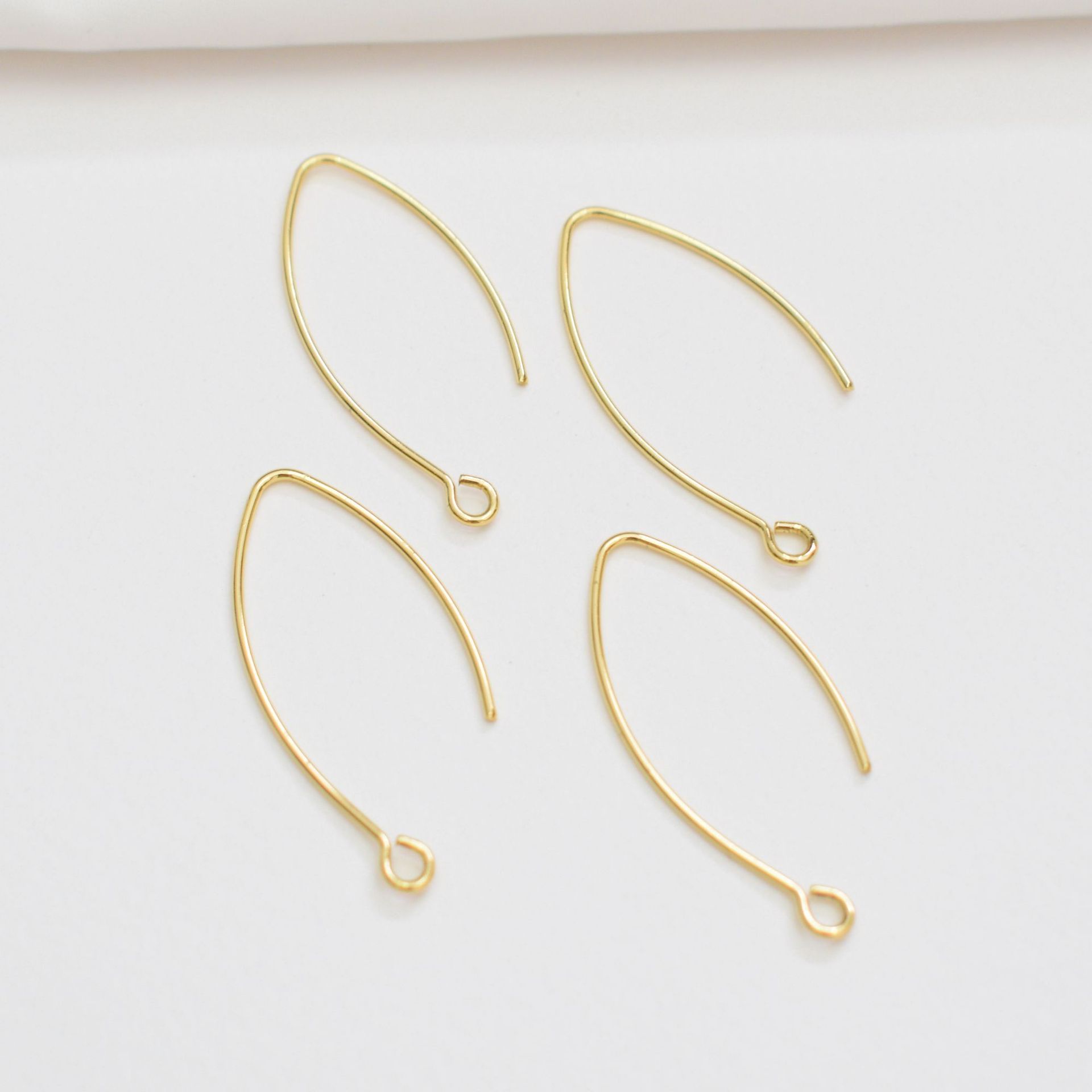 10 stuks Kleurbehoud 14K Goud Franse Oorhaakjes Accessoires, Poreuze Sieraden Diy Handgemaakte Work In Progress V-vormige Kralen