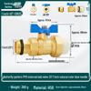 All-Copper 1-Inch PPR Male Thread Ball Valve Splitter with Thickened Live Joint Outlet/Inlet Switch