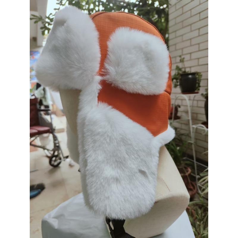 Plush men's outdoor ear protection hat, plush thickened cold-proof hat, ice and snow festival winter warm hat