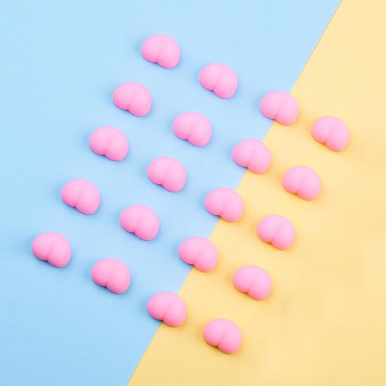 20Pcs Mini Pink Butt Squeeze Toy Stress Relief Soft Stretchy Small Ass Sensory Toy Anti-collision Pad DIY Decorative Relaxation Fidget Toy