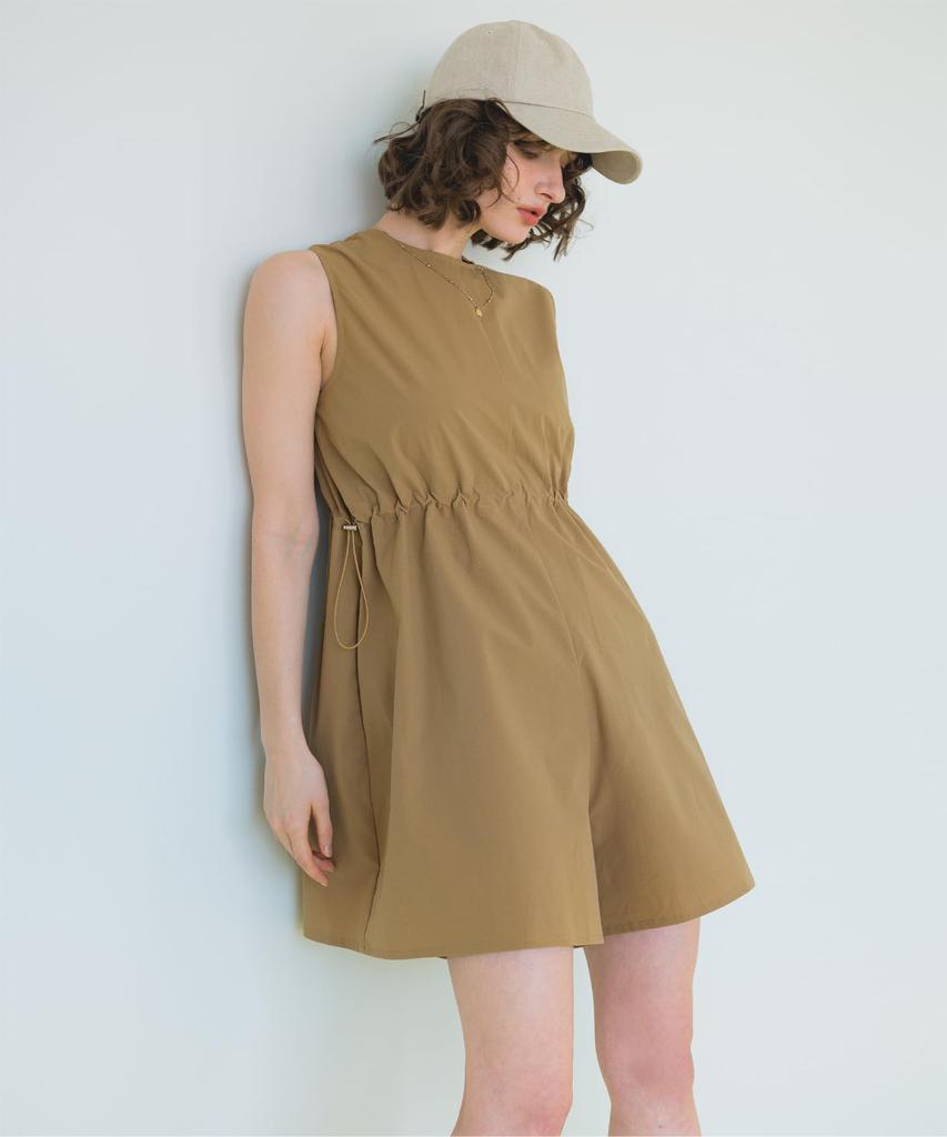 Seedless DFXM0623 Women's Waist-Marked All-in-One Rash Guard, Beige, Size M