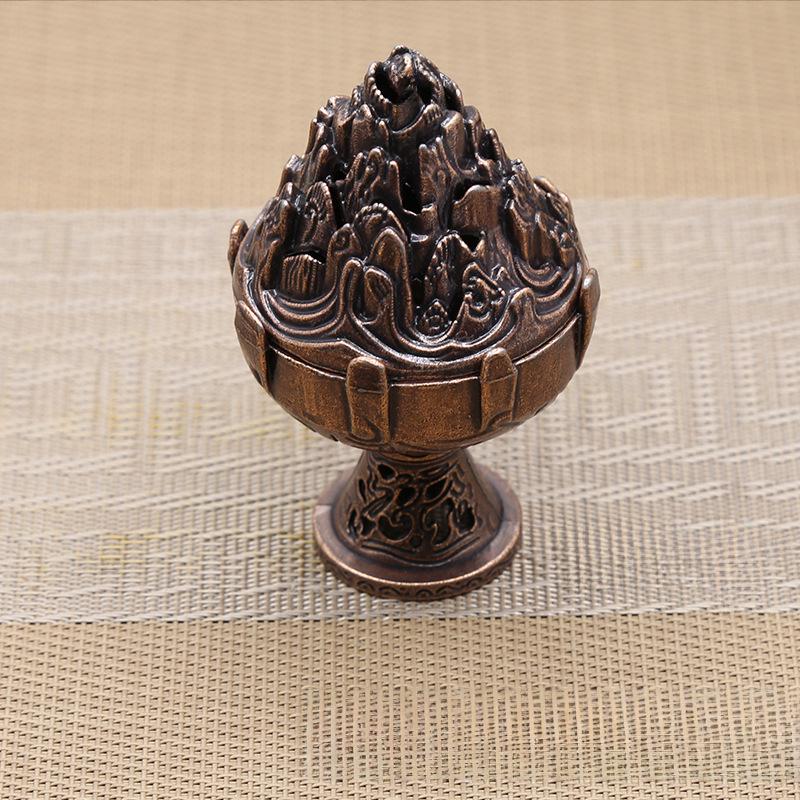 Antique Copper Sandalwood Incense Burner - Classical Tripod Design for Home Decor and Tea Ceremony.