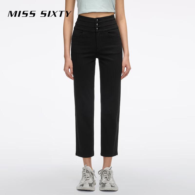 

MISS SIXTY Women s Slimming Three-Ring Cinched Waist Straight-Leg Jeans 28