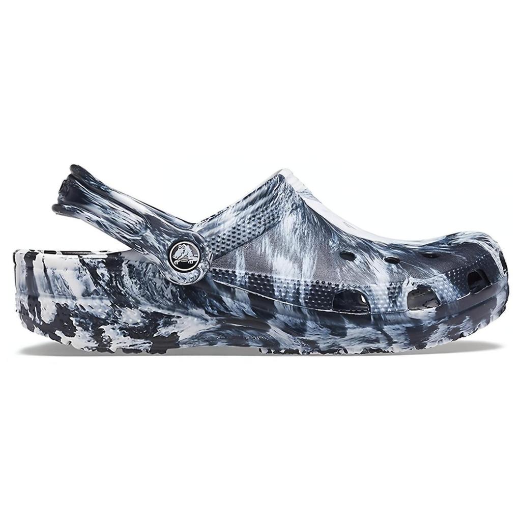 Crocs Beach Marble Unisex Black White Sandals 'Black White' 206867-103