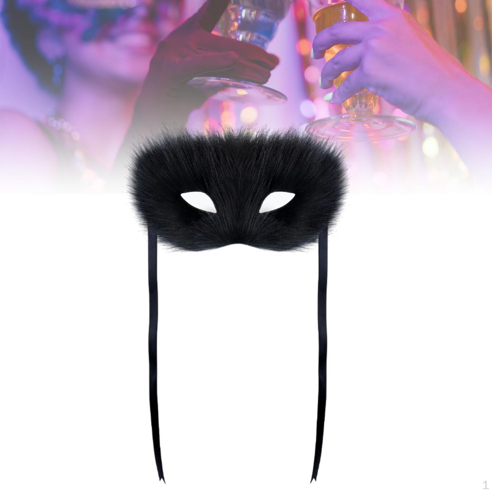 

Маска для лица лисы для театральных представлений и костюмированных вечеринок чёрный