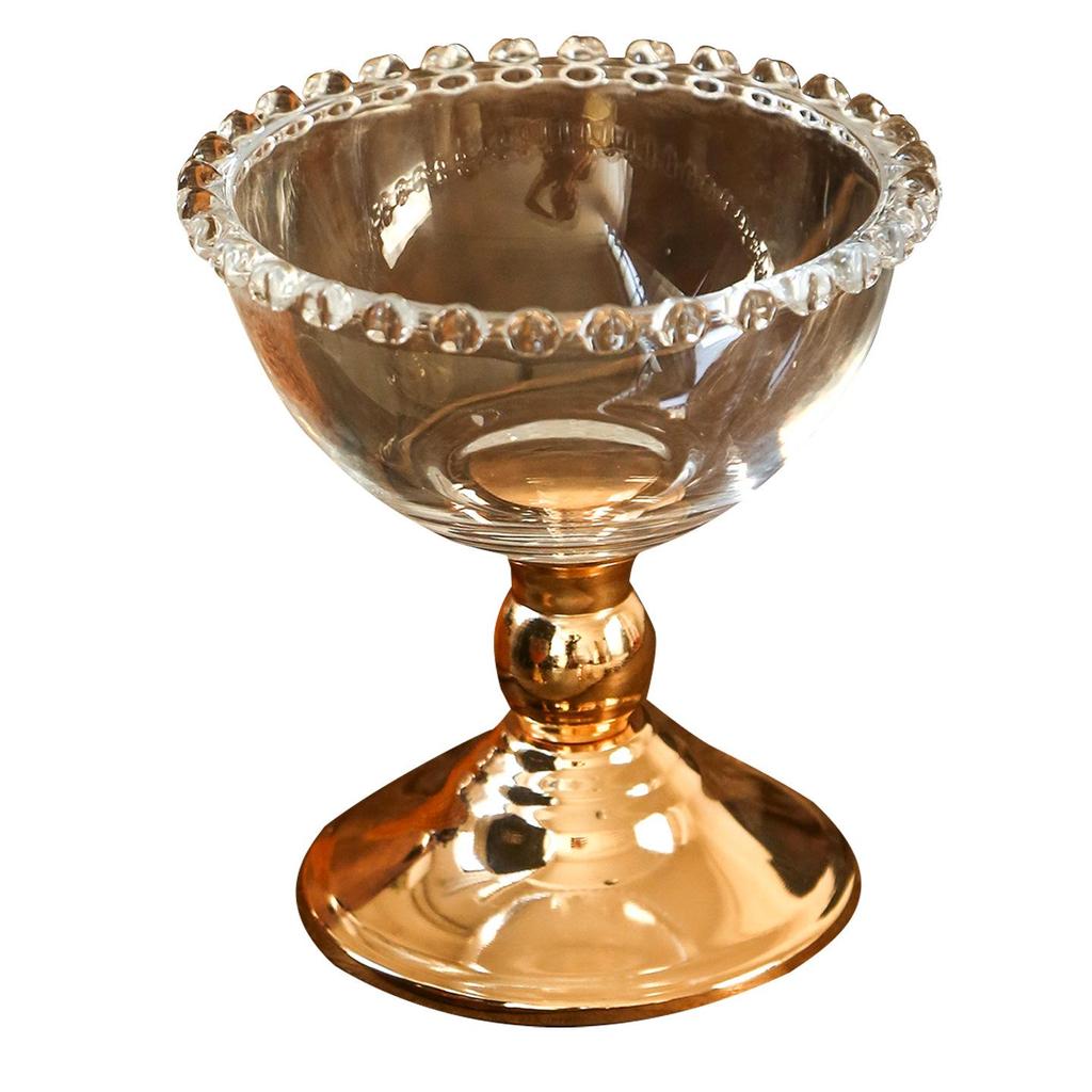 French High-Stemmed Glass Dessert Bowl - Ideal for Ice Cream, Sorbet, Sugar Water, or Other Desserts