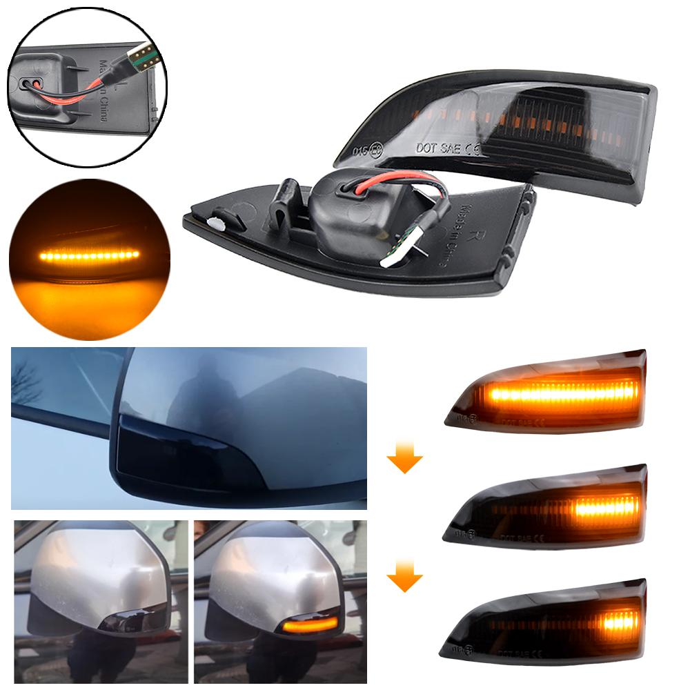 2PCS Dynamic Turn Signal Light for Renault Megane MK3 Laguna III X91 Scenic Fluence Side Rear Mirror Sequential Indicator Light